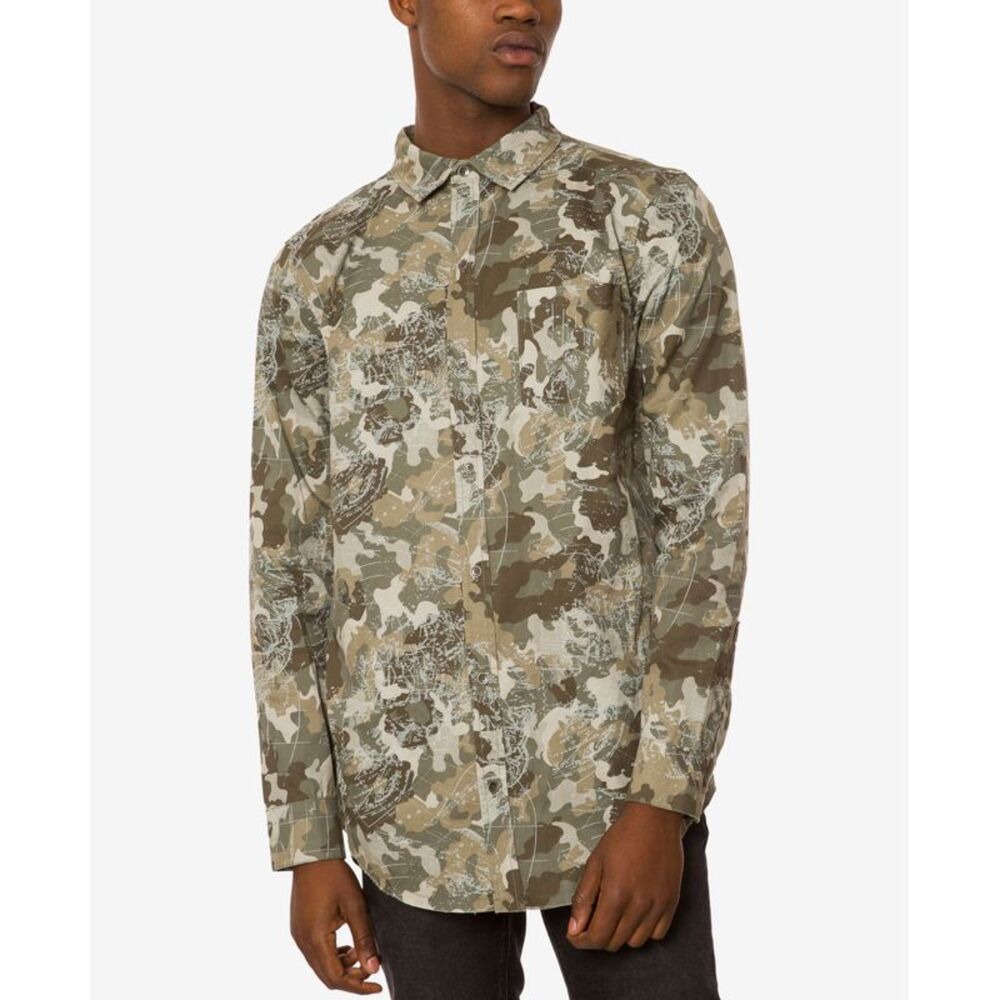 Jaywalker Mens Back Zip Camo Shirt